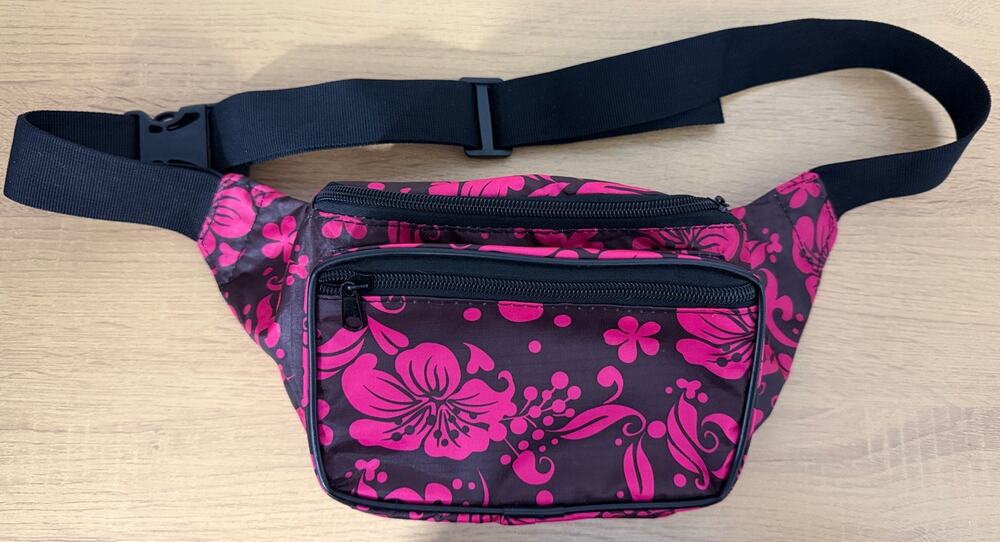 Sojourner Bags Fanny Pack Brown with Pink Flowers NWT